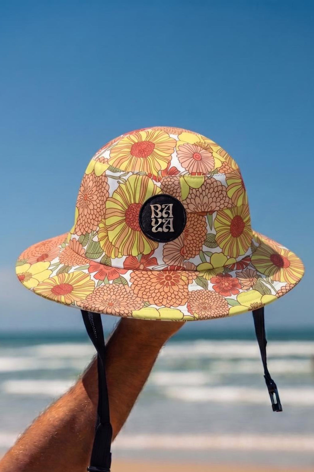 Helmet Bucket Hat flowers – Surfing hat with helmet flowers