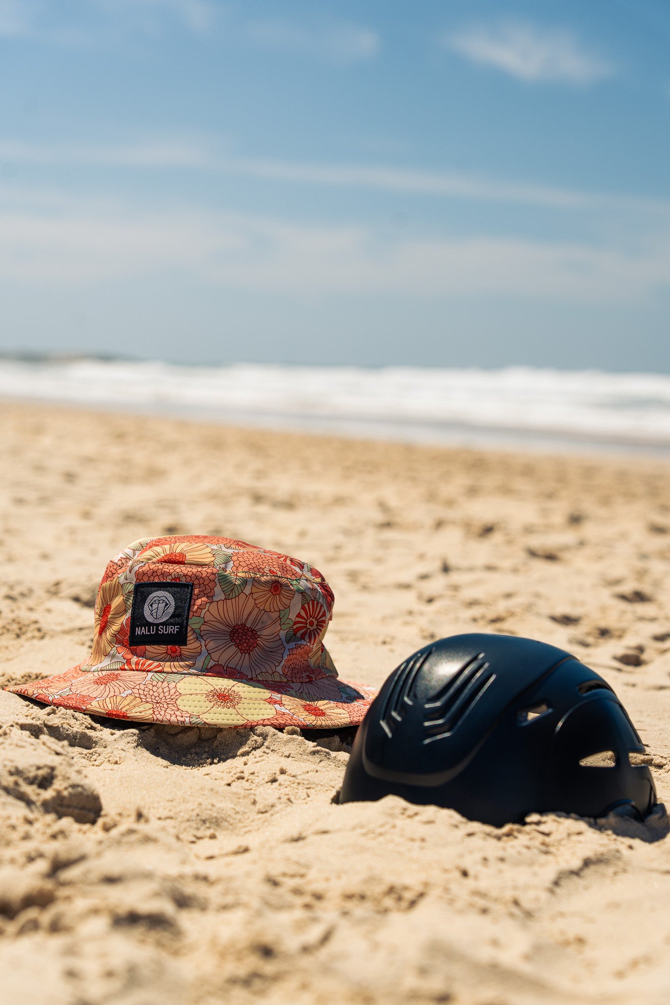 Helmet Bucket Hat flowers – Surfing hat with helmet flowers